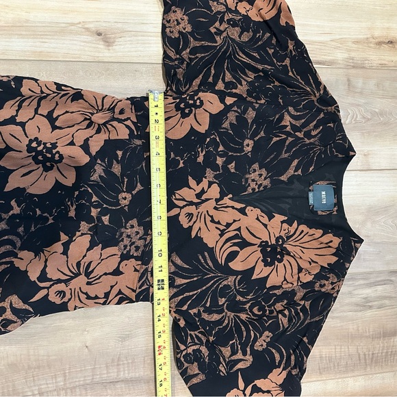 Anthropologie Maeve Kimono Black Orange Fall Pocket Zipper Dress 4 - Picture 8 of 10